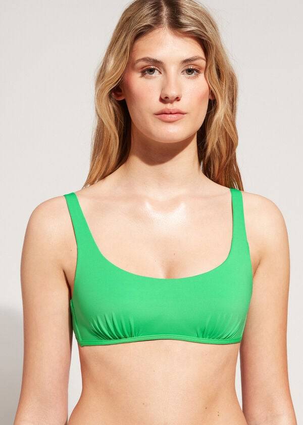 Green Calzedonia Tank Style Indonesia Eco rosa Women\'s Bikini Tops | USA1995CE