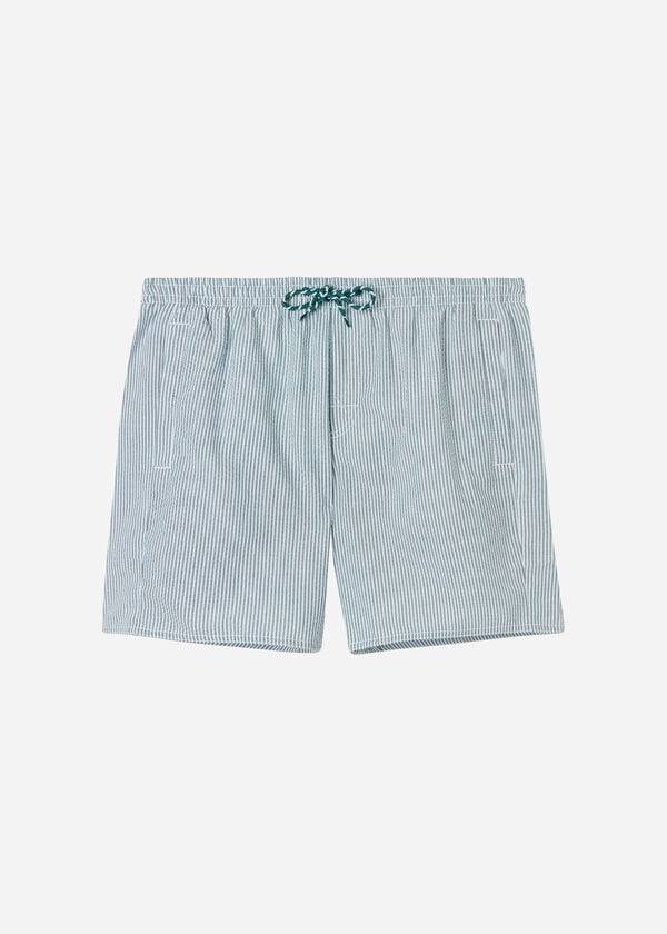 Green / White Calzedonia Formentera Men's Swim Trunks | USA2935YU