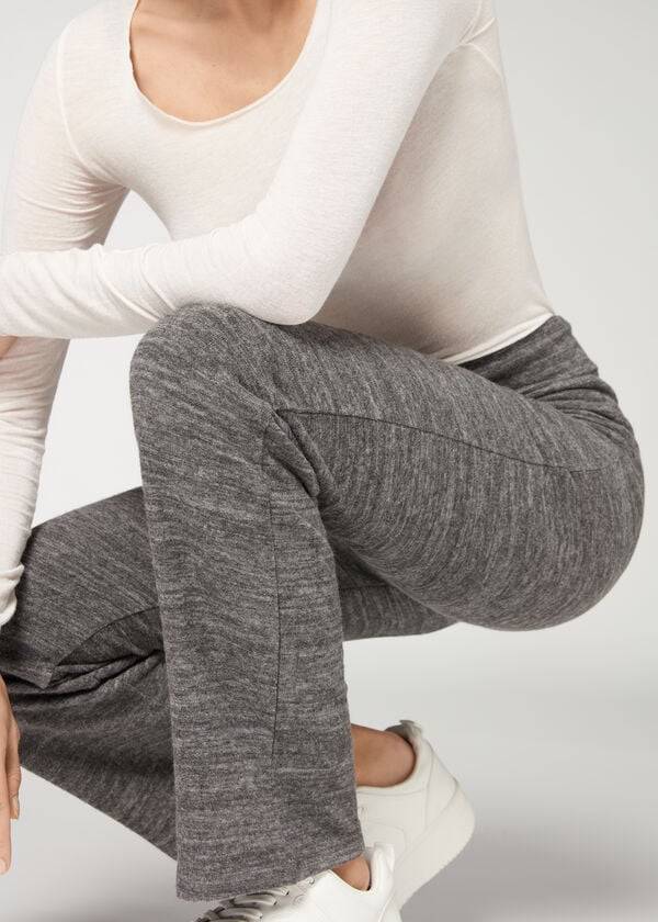 Grey Calzedonia Cashmere Straight Women's Leggings | USA2626DN