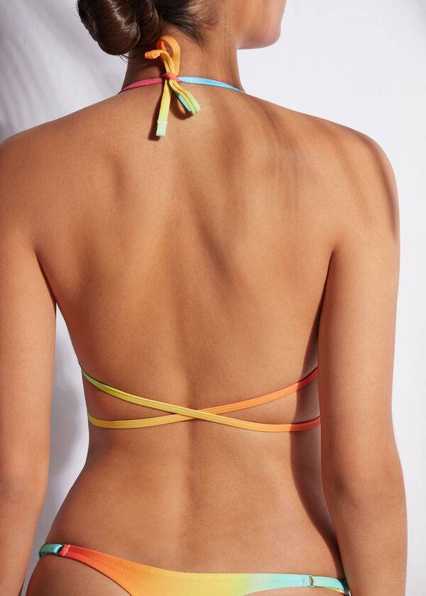 Multicolor Calzedonia String Triangle Swimsuit Barcellona Women's Bikini Tops | USA1973MA