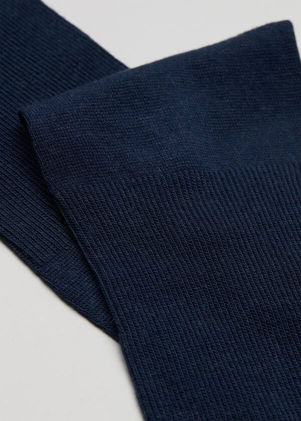 Navy Calzedonia with Cashmere Men's Long Socks | USA2786DN