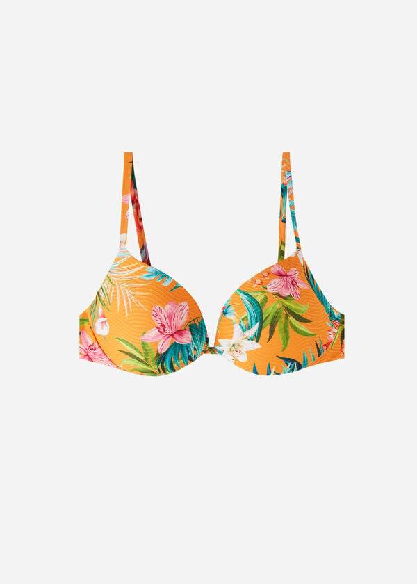 Orange Calzedonia Padded Push-Up Rio Eco Women's Bikini Tops | USA1875YU