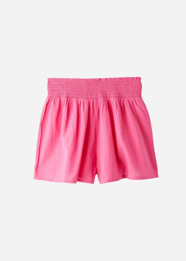 Pink Calzedonia Cotton Shorts Women's Cover Ups | USA2123ZG