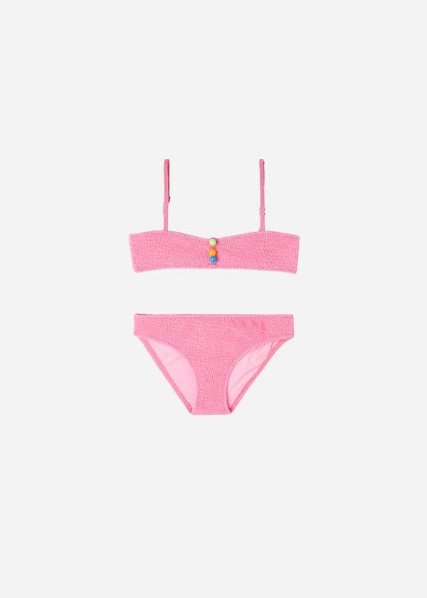 Pink Calzedonia Two-Piece Bandeau San Diego Kids\' Swimsuits | USA3068GL