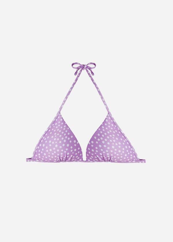 Purple Calzedonia Fixed Triangle Cipro Women's Bikini Tops | USA1714QZ