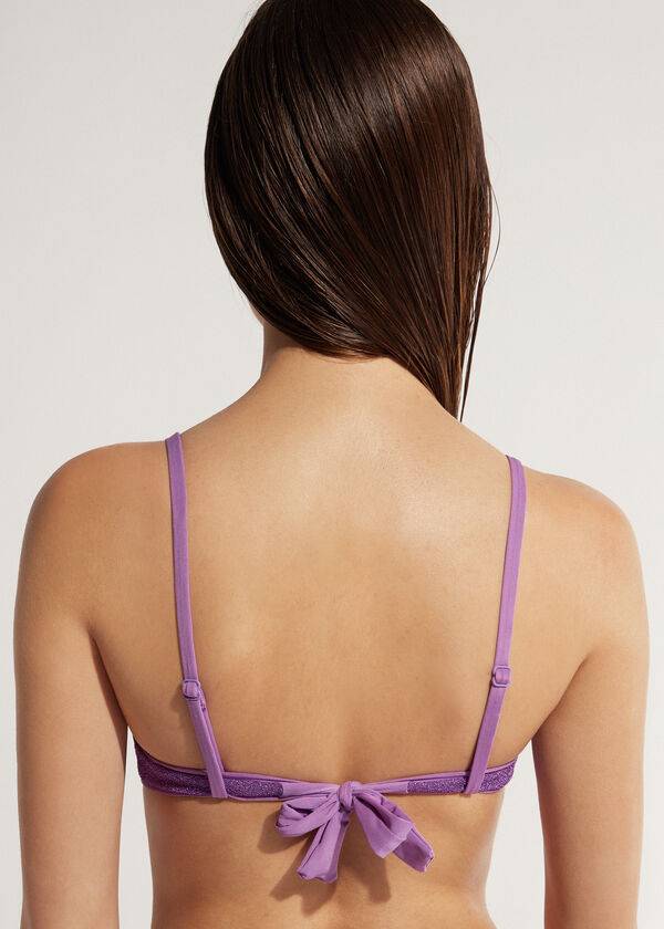 Purple Calzedonia Padded Push-Up Las Vegas Women's Bikini Tops | USA1858GL