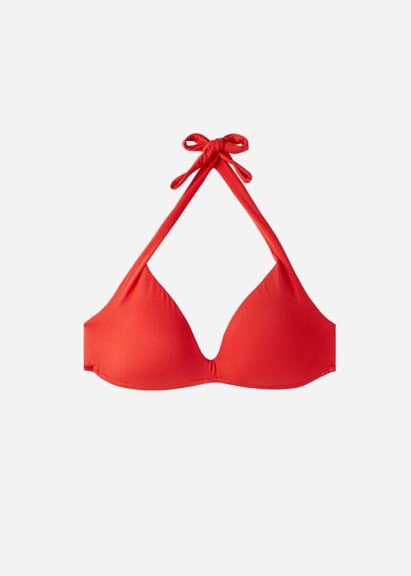 Red Calzedonia Padded Triangle Indonesia Eco rise Women's Bikini Tops | USA1915ZG