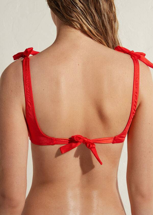 Red Calzedonia Tank-style Marrakech Women's Bikini Tops | USA2014GL