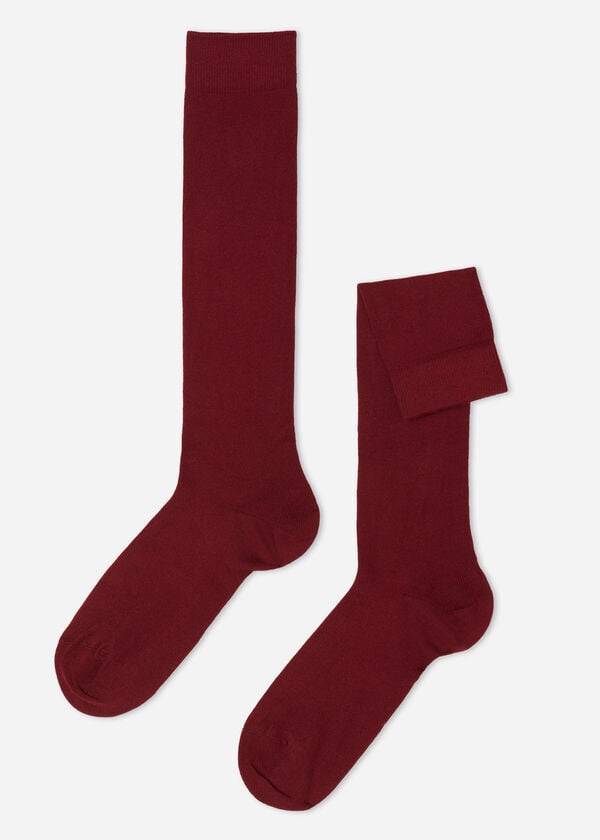 Red Calzedonia Warm Cotton Men\'s Long Socks | USA2792UT