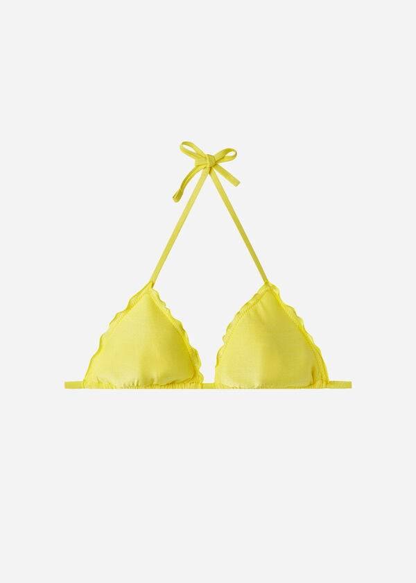 Yellow Calzedonia Padded Triangle Formentera Women's Bikini Tops | USA1899RW